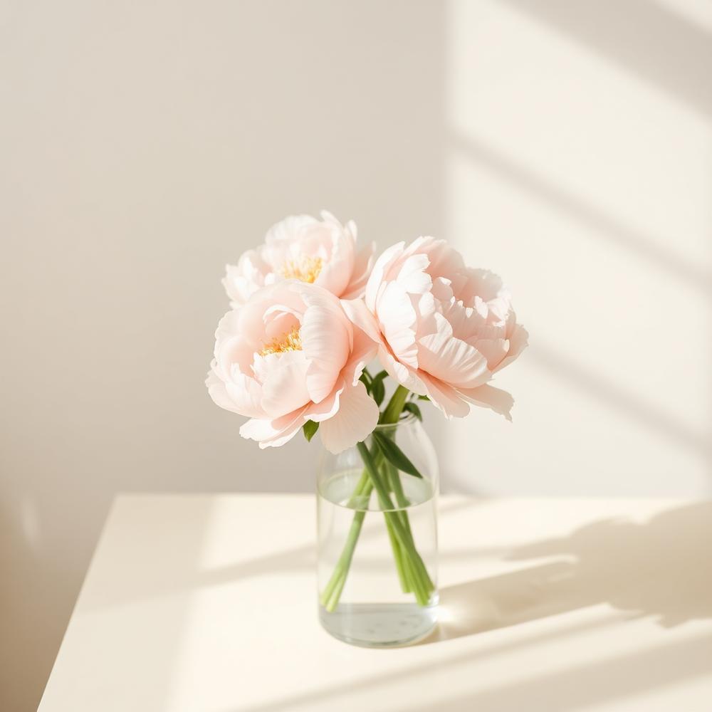 Peonies in vase